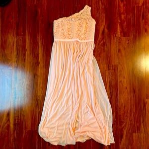 One shoulder dress with lace